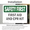 Signmission First Aid And CPR Kit, 5 in W x Rectangle, Vinyl Decal OS-2PACK-SF-D-35-L-10620 - alternate 6